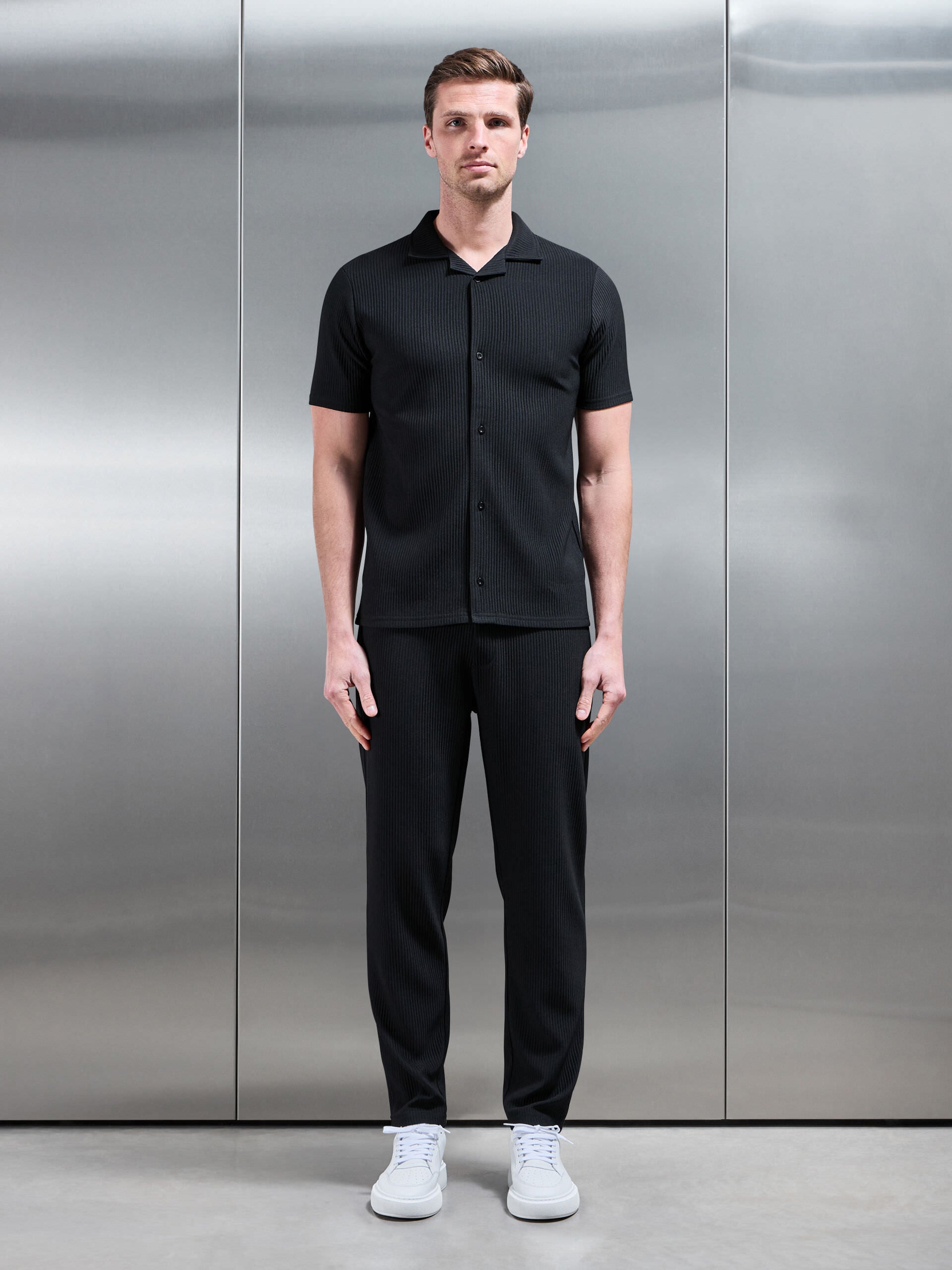 Pleated Trouser in Black