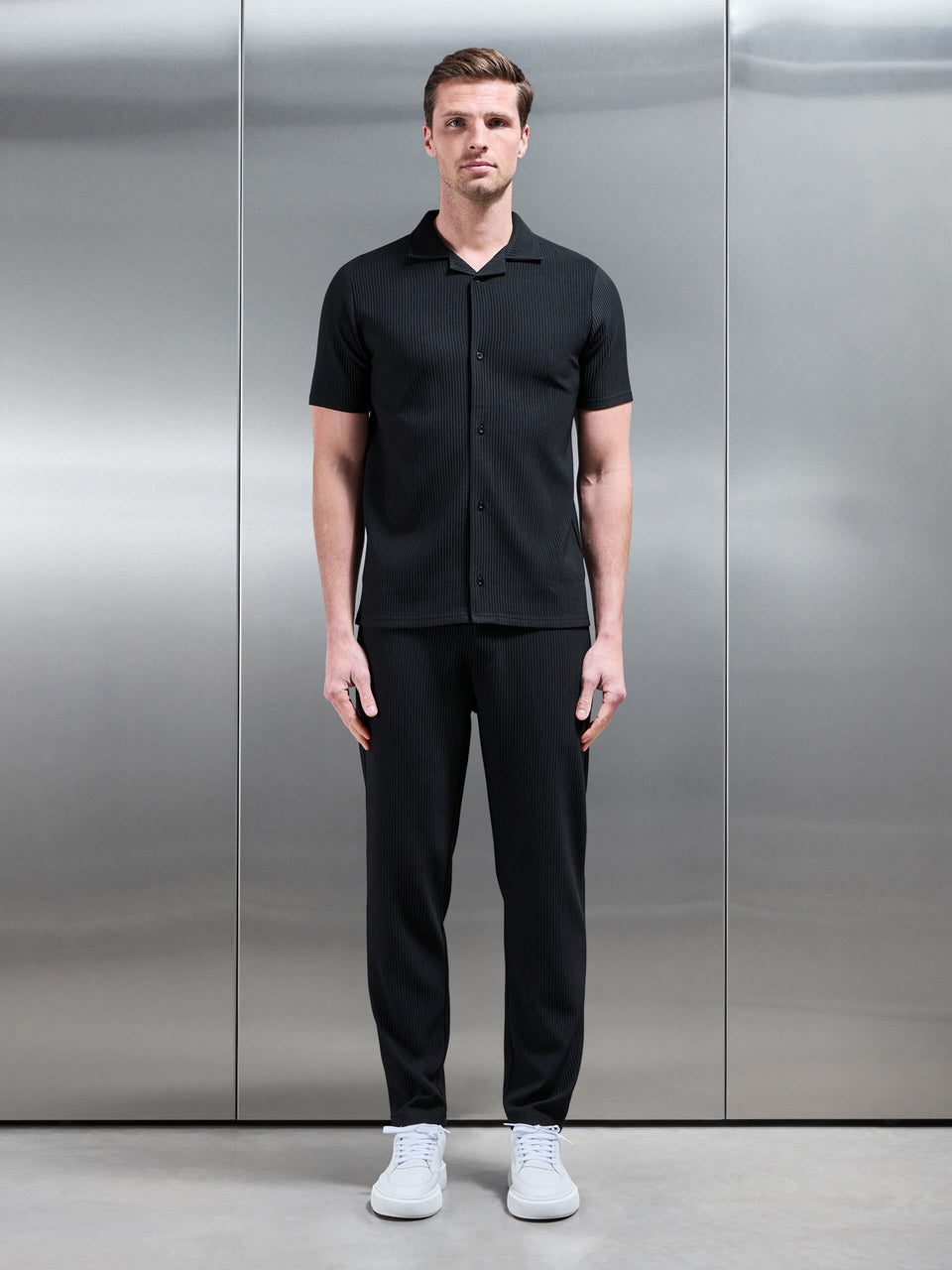 Pleated Trouser in Black