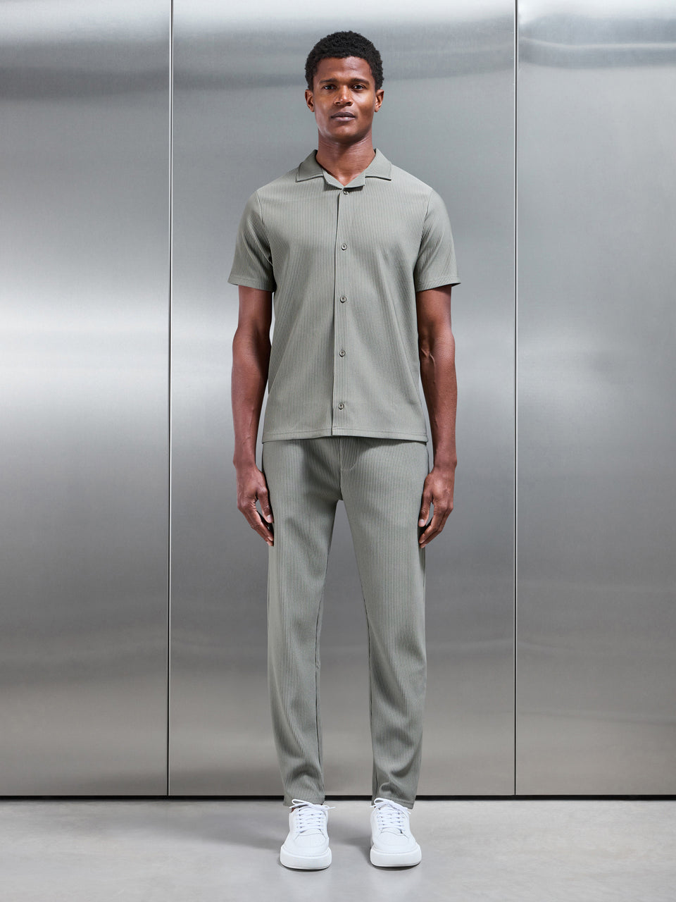 Pleated Trouser in Sage