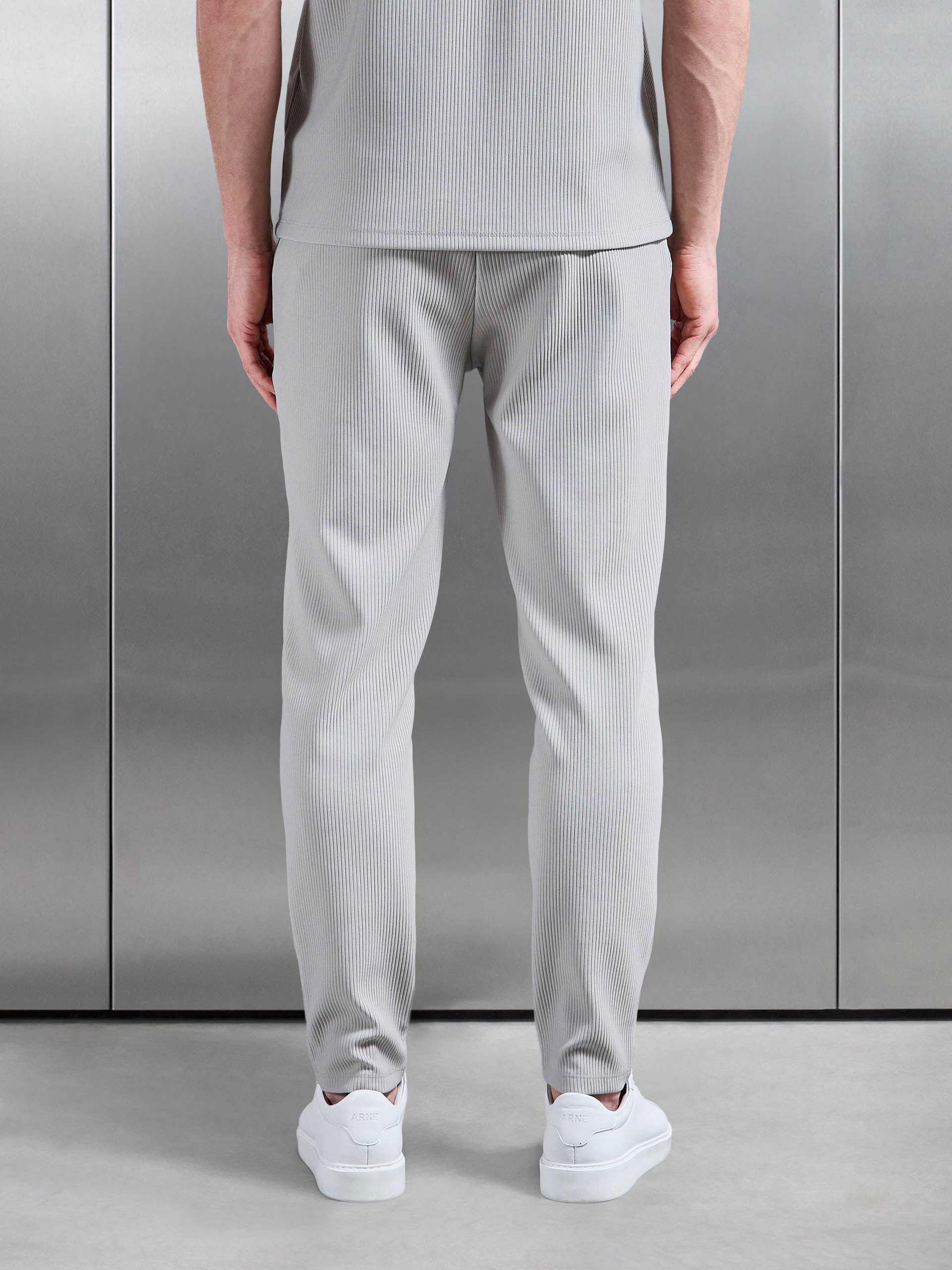 Pleated Trouser in Stone