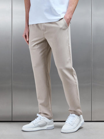 Essential Drawstring Relaxed Trouser in Stone