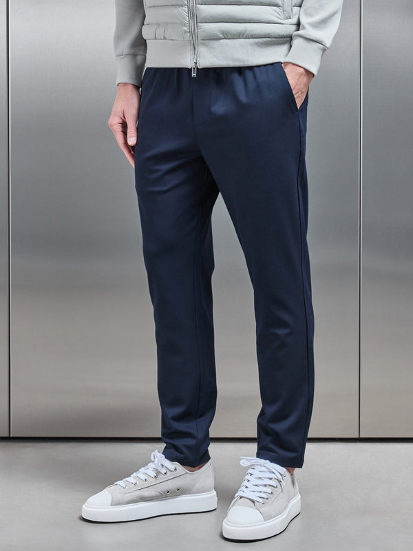 Pleated Drawstring Tailored Trouser in Navy