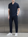 Pleated Trouser in Navy