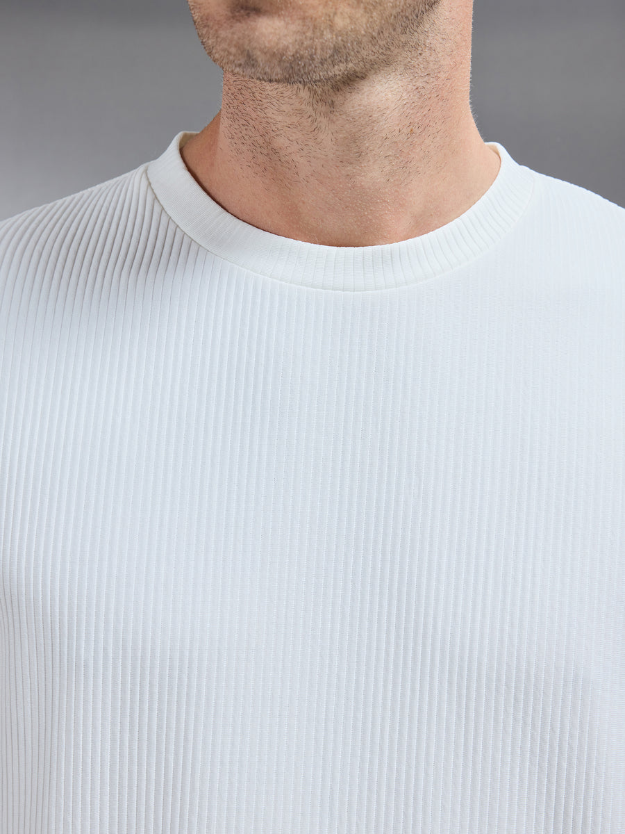 Pleated T-Shirt in Ecru