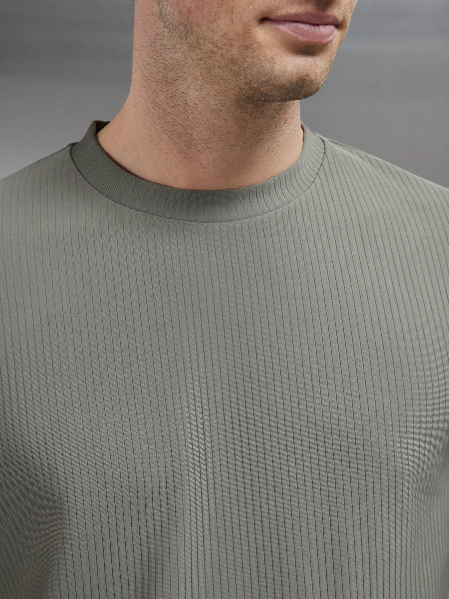 Pleated T-Shirt in Sage