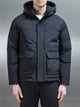 Pocket Puffer Jacket in Black