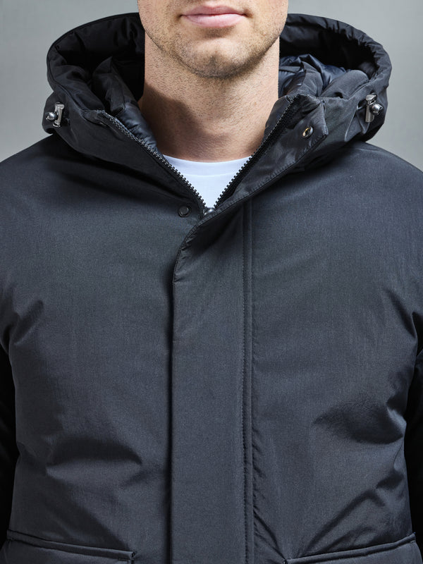 Pocket Puffer Jacket in Black