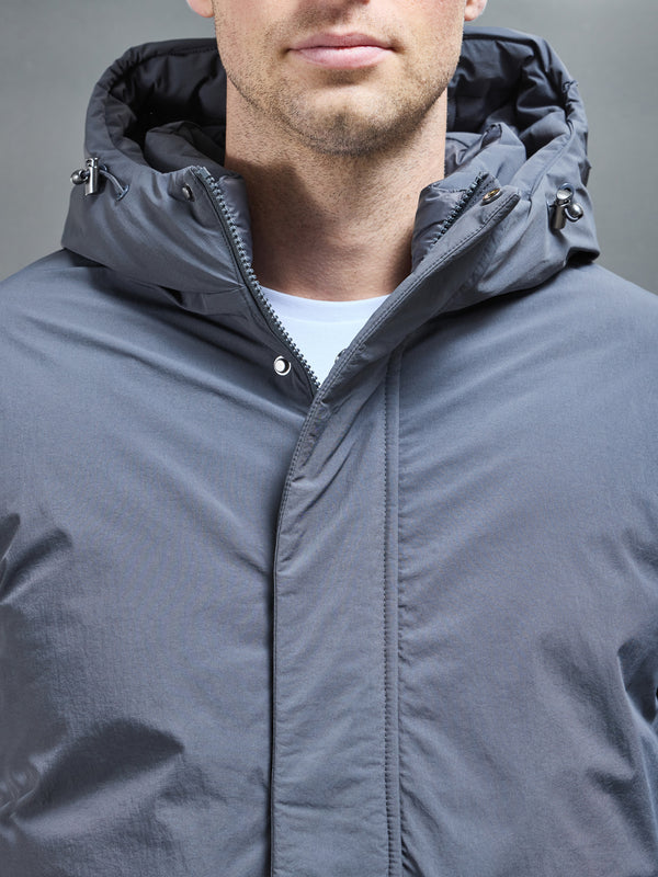 Pocket Puffer Jacket in Grey