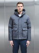 Pocket Puffer Jacket in Grey