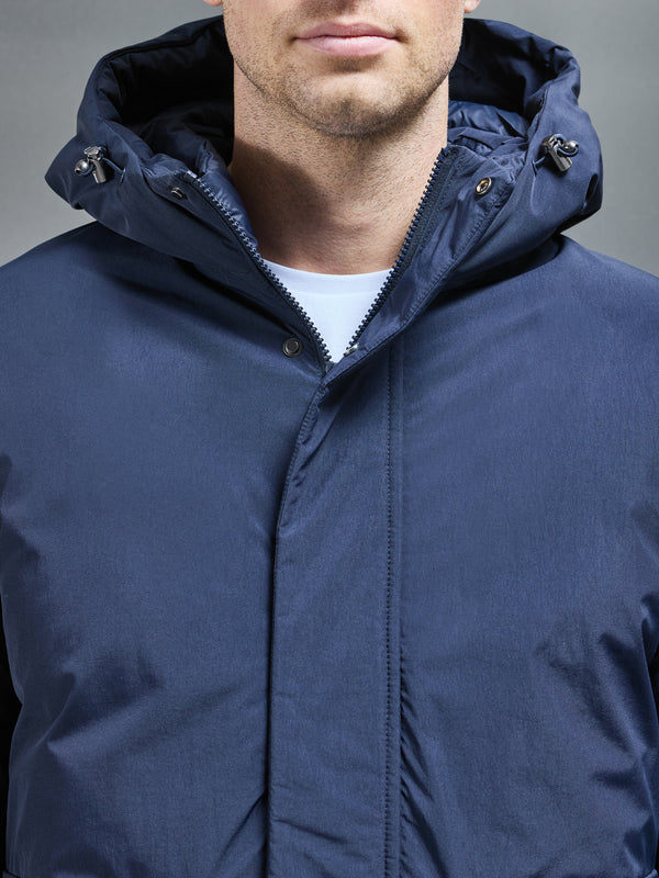 Pocket Puffer Jacket in Navy