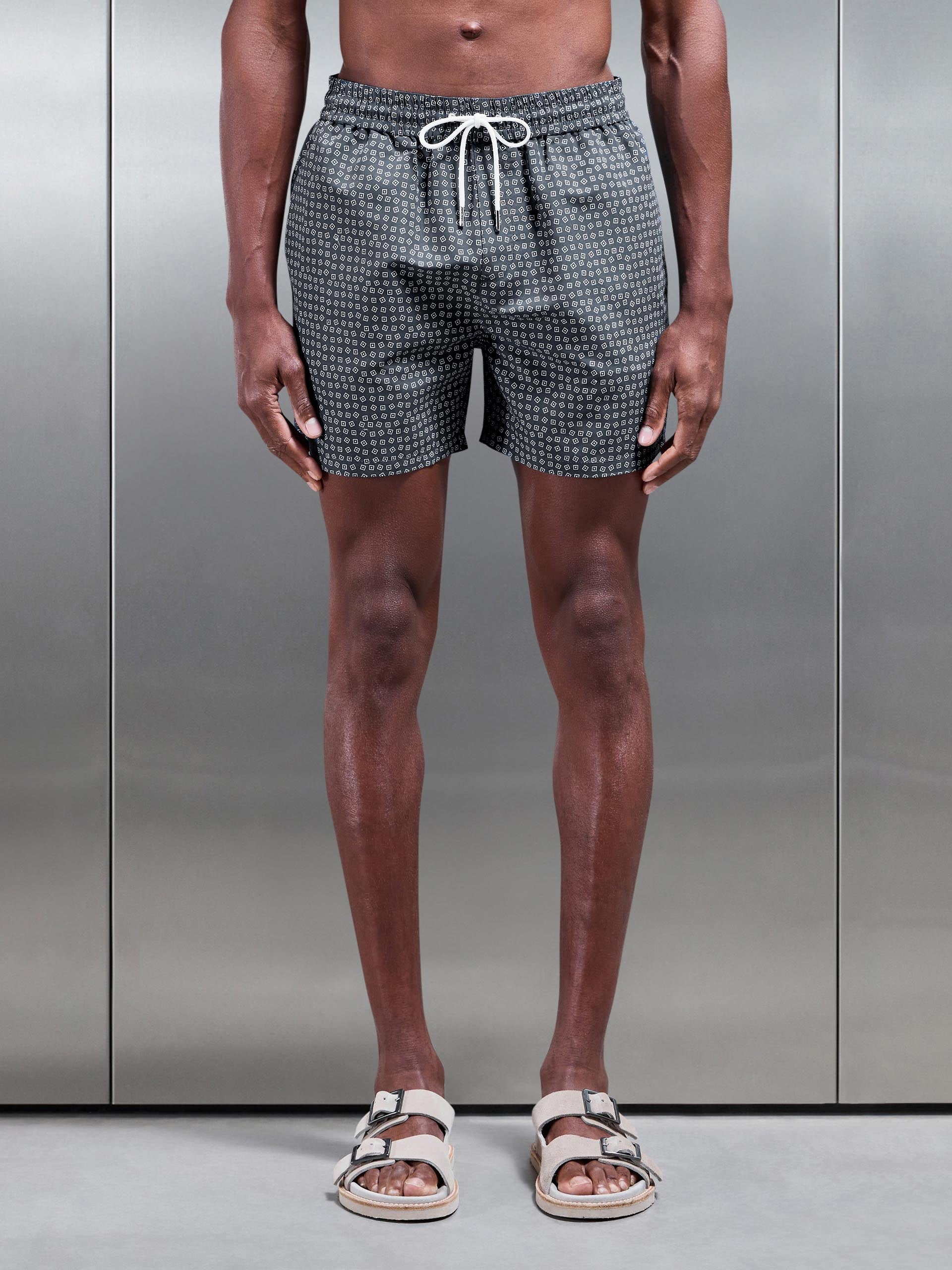 Porto Printed Swim in Grey