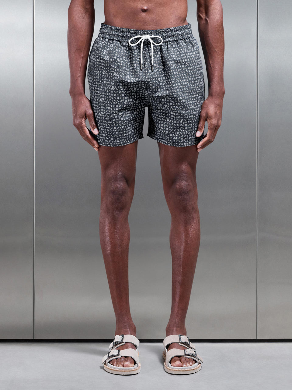 Porto Printed Swim in Grey