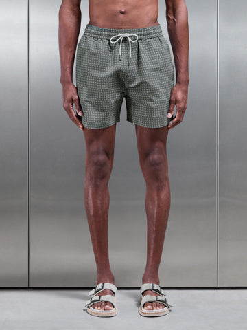 Porto Printed Swim in Olive