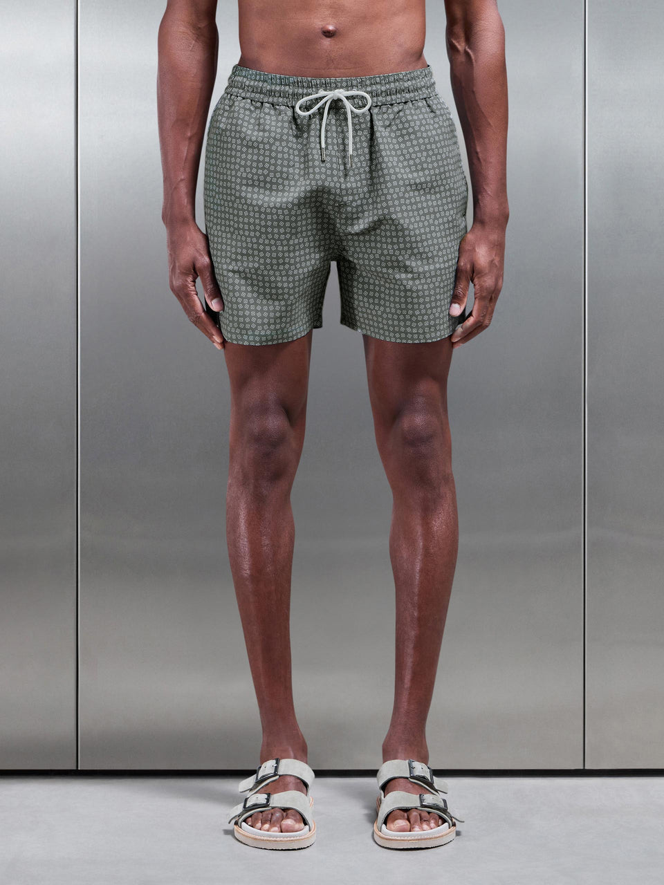 Porto Printed Swim in Olive