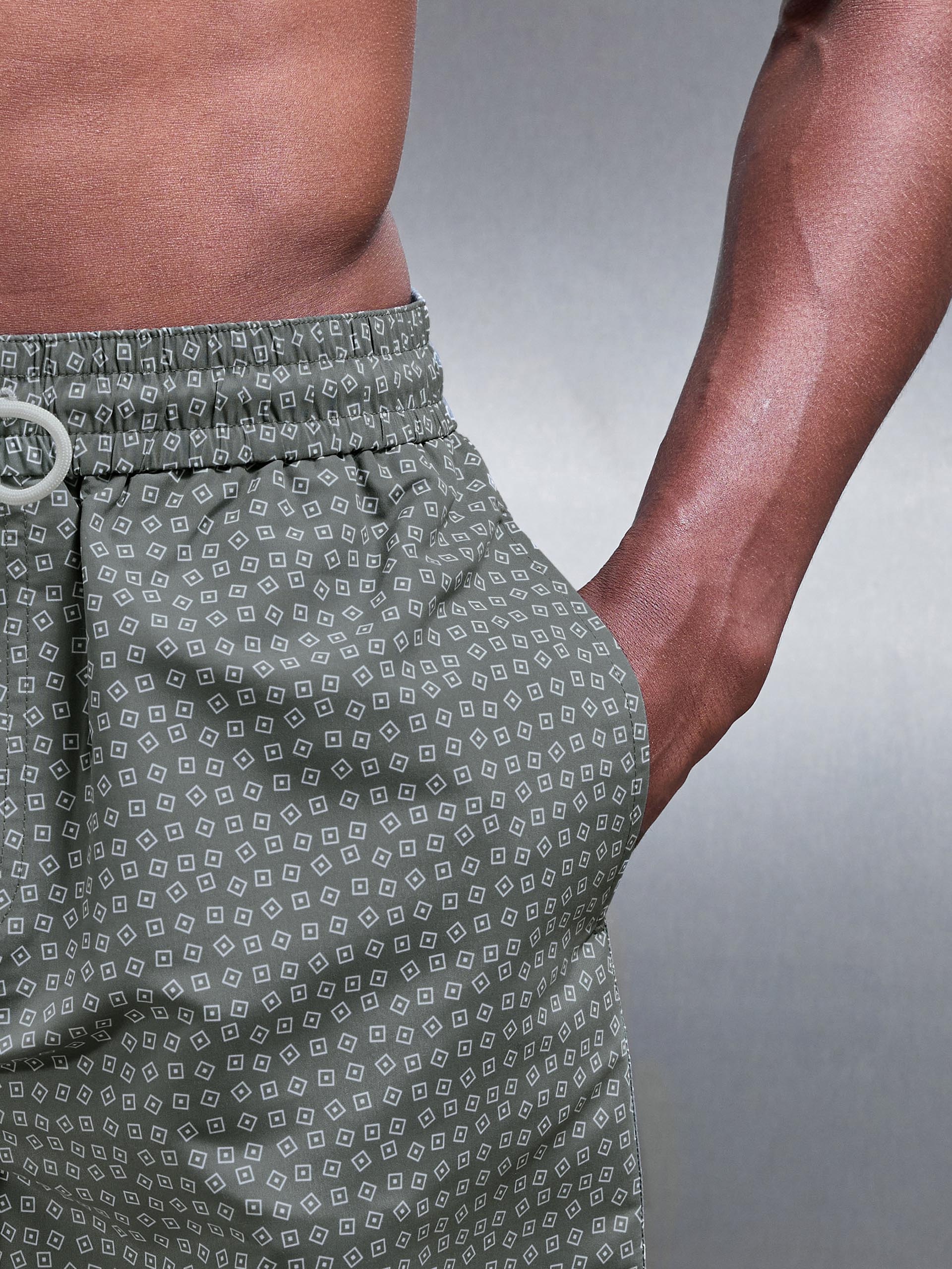 Porto Printed Swim in Olive