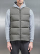 Quilted Bomber Gilet in Olive