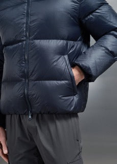 Quilted Down Jacket in Navy