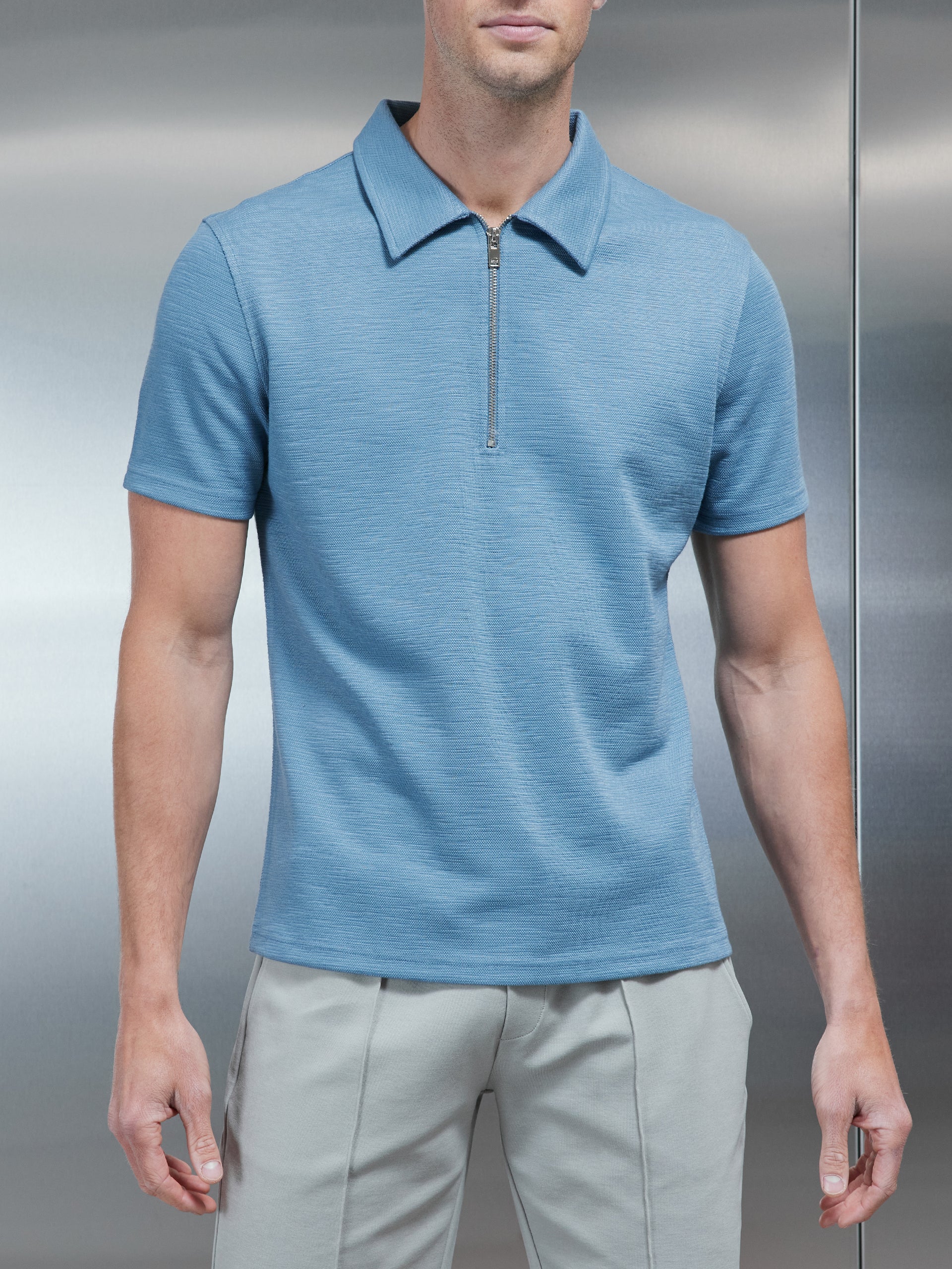 Aqua blue shop polo shirt