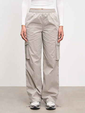 Womens Parachute Cargo Pant in Stone