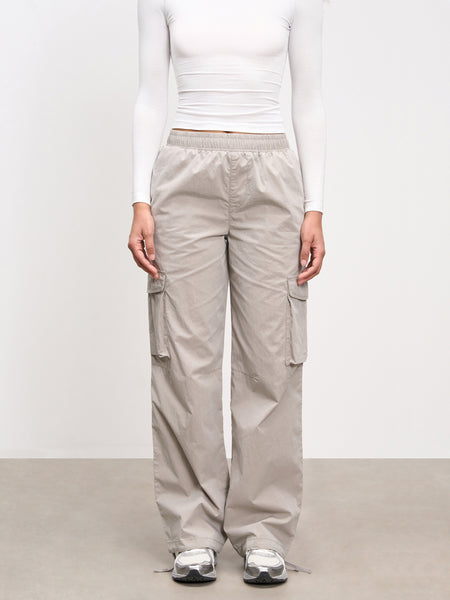 Womens Parachute Cargo Pant in Stone