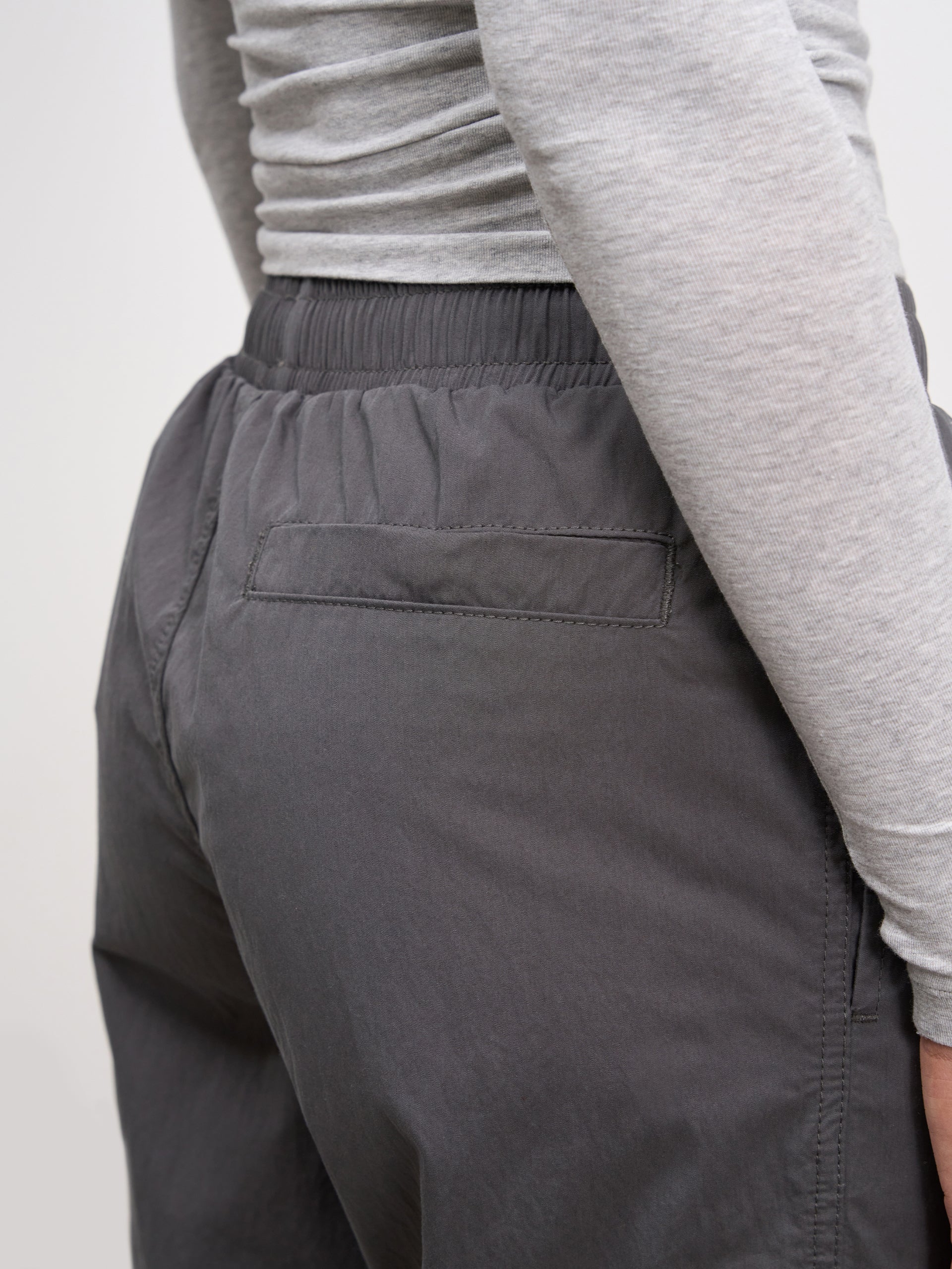 Womens Parachute Cargo Pant in Grey