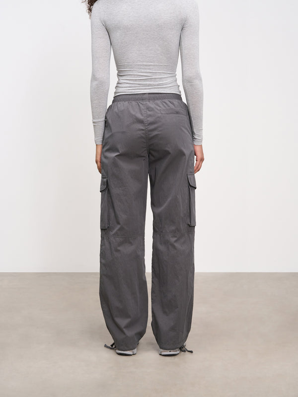 Womens Parachute Cargo Pant in Grey