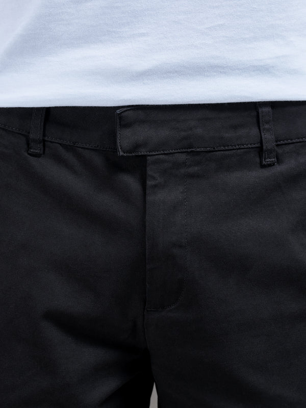 Regular Fit Chino Trouser in Black