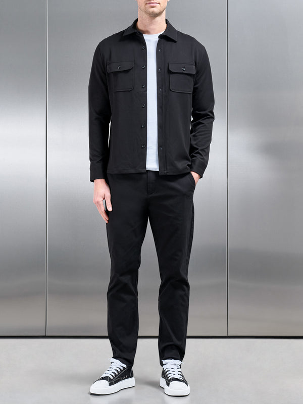 Regular Fit Chino Trouser in Black