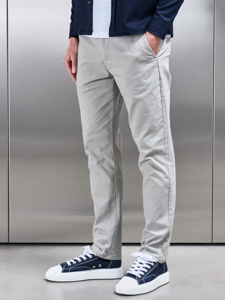 Regular Fit Chino Trouser in Stone