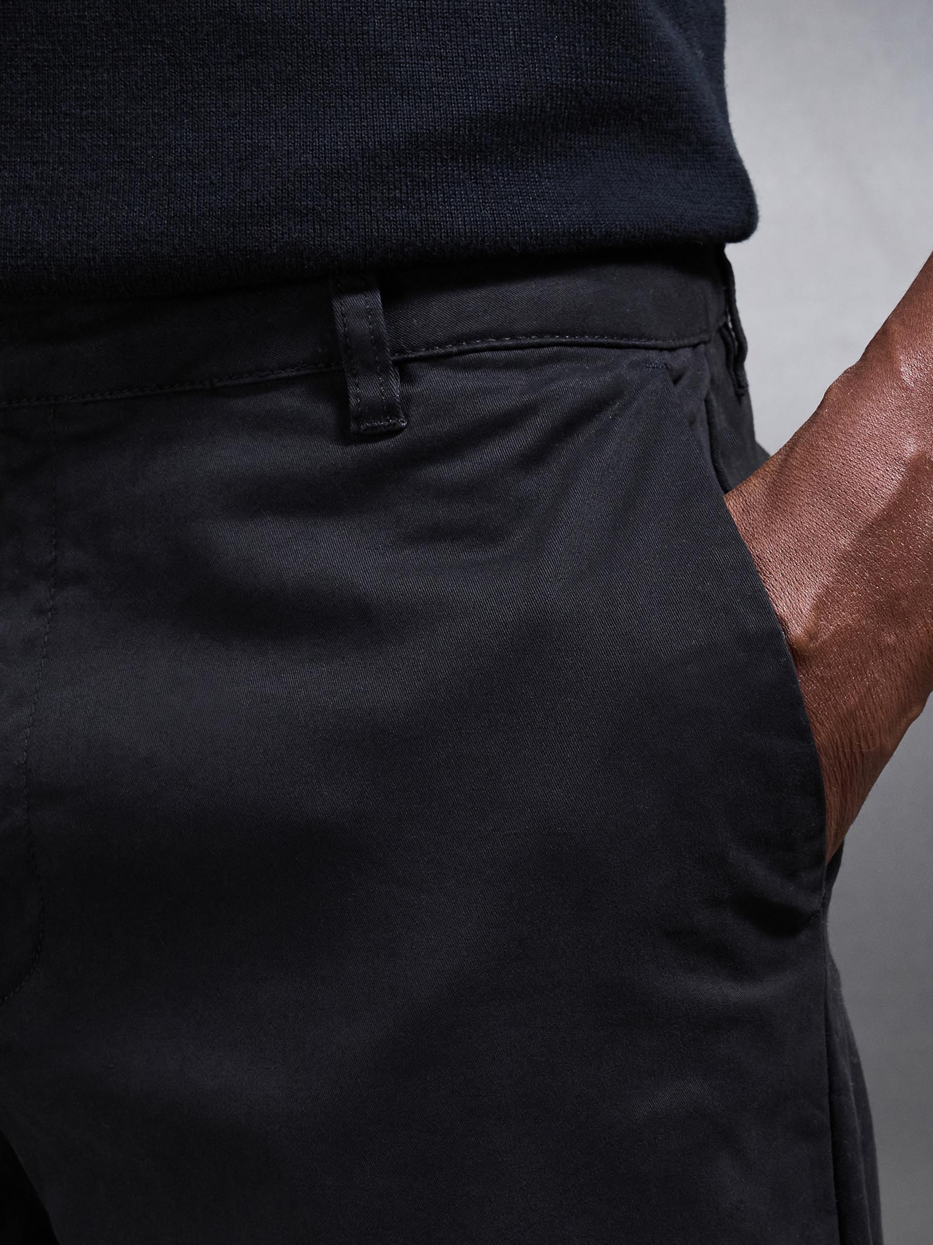 Regular Fit Chino Trouser in Black