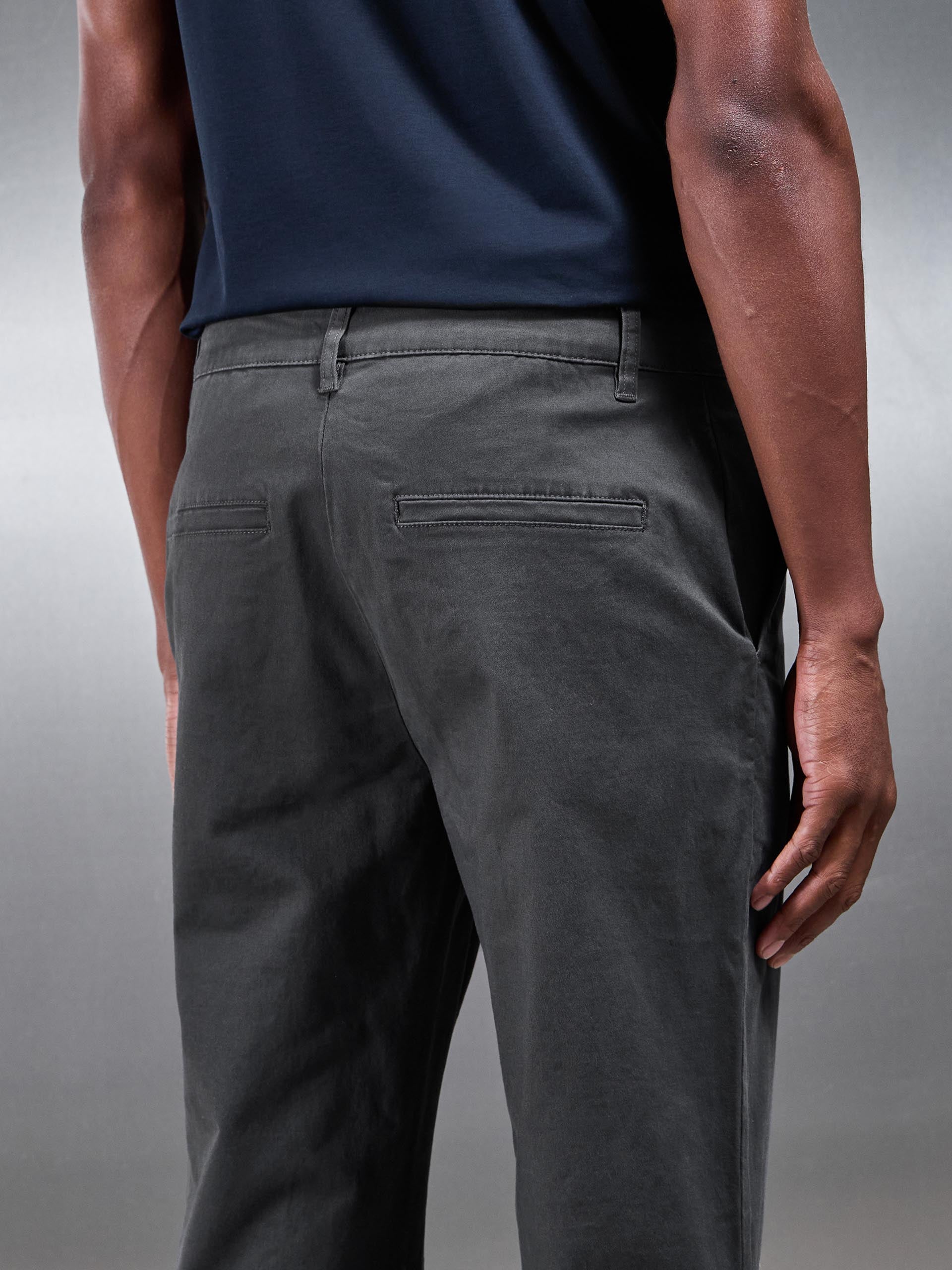 Regular Fit Chino Trouser in Grey
