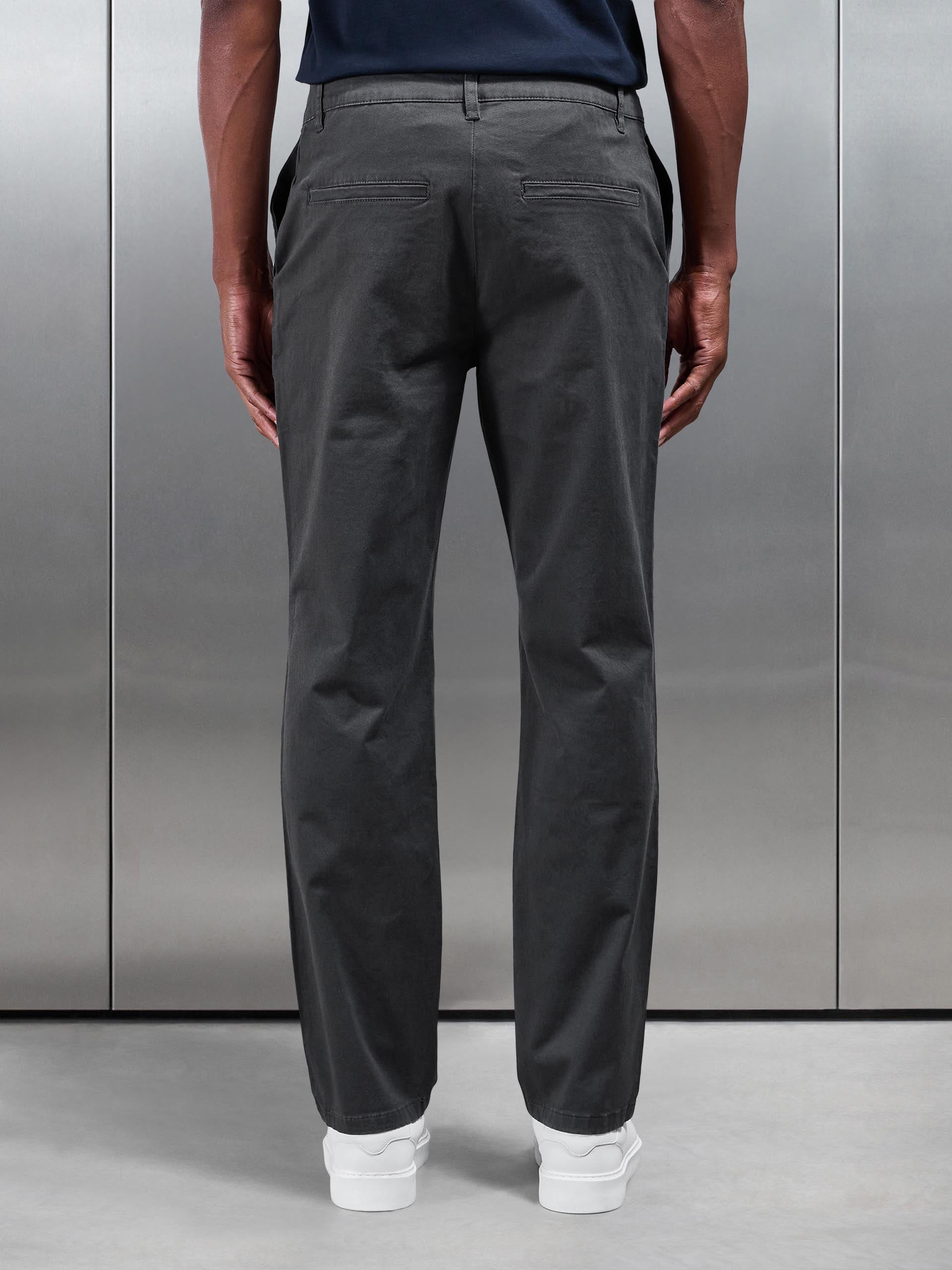 Regular Fit Chino Trouser in Grey