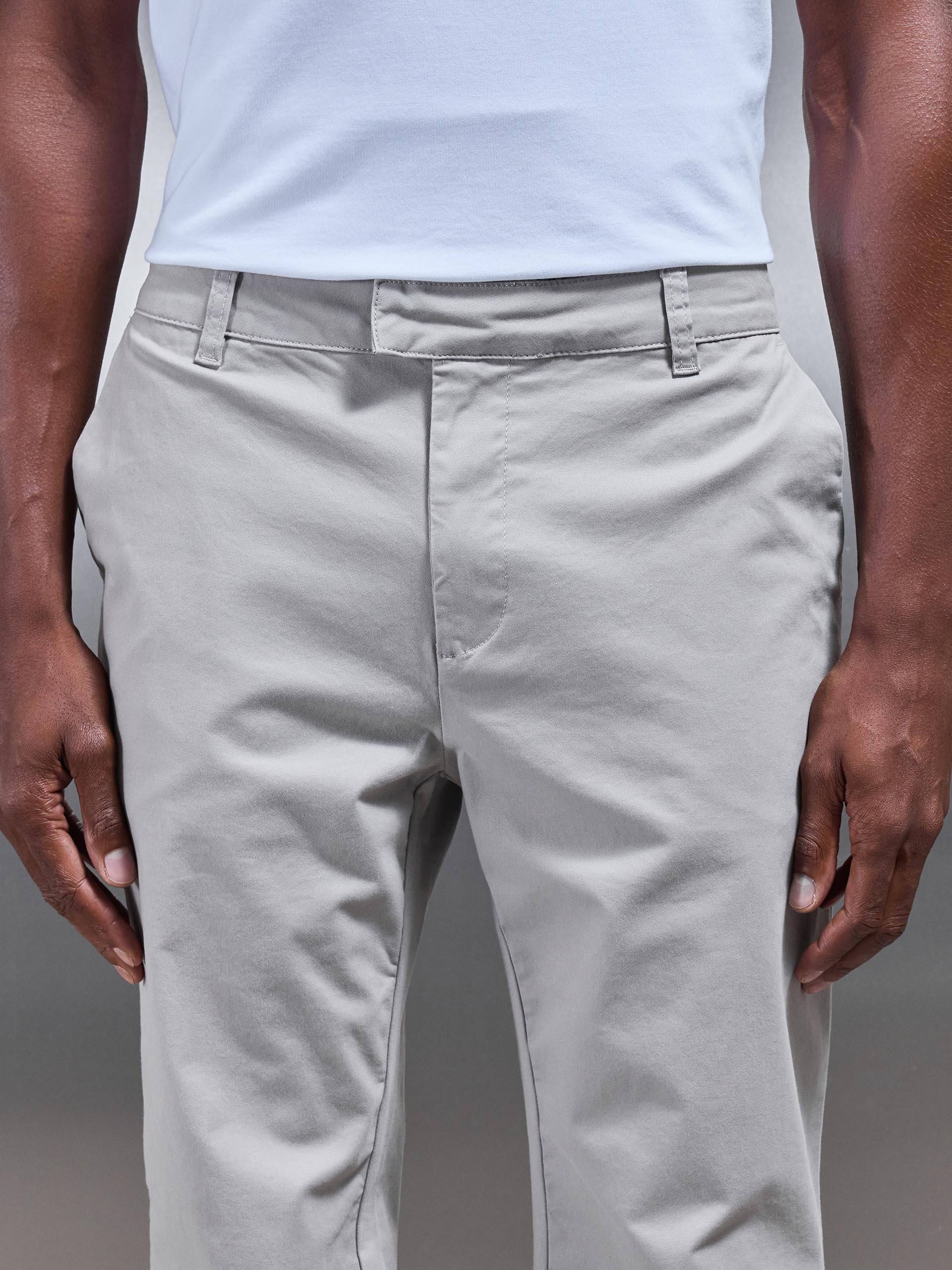 Regular Fit Chino Trouser in Stone