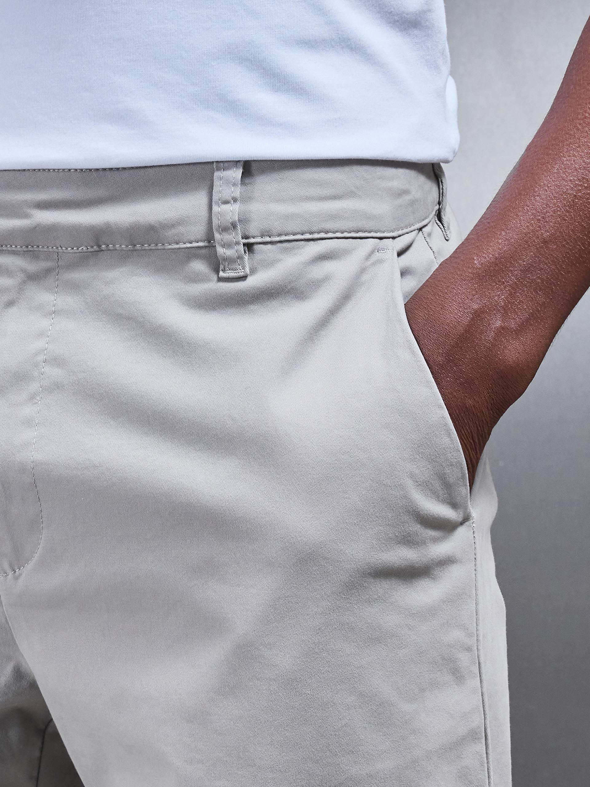 Regular Fit Chino Trouser in Stone