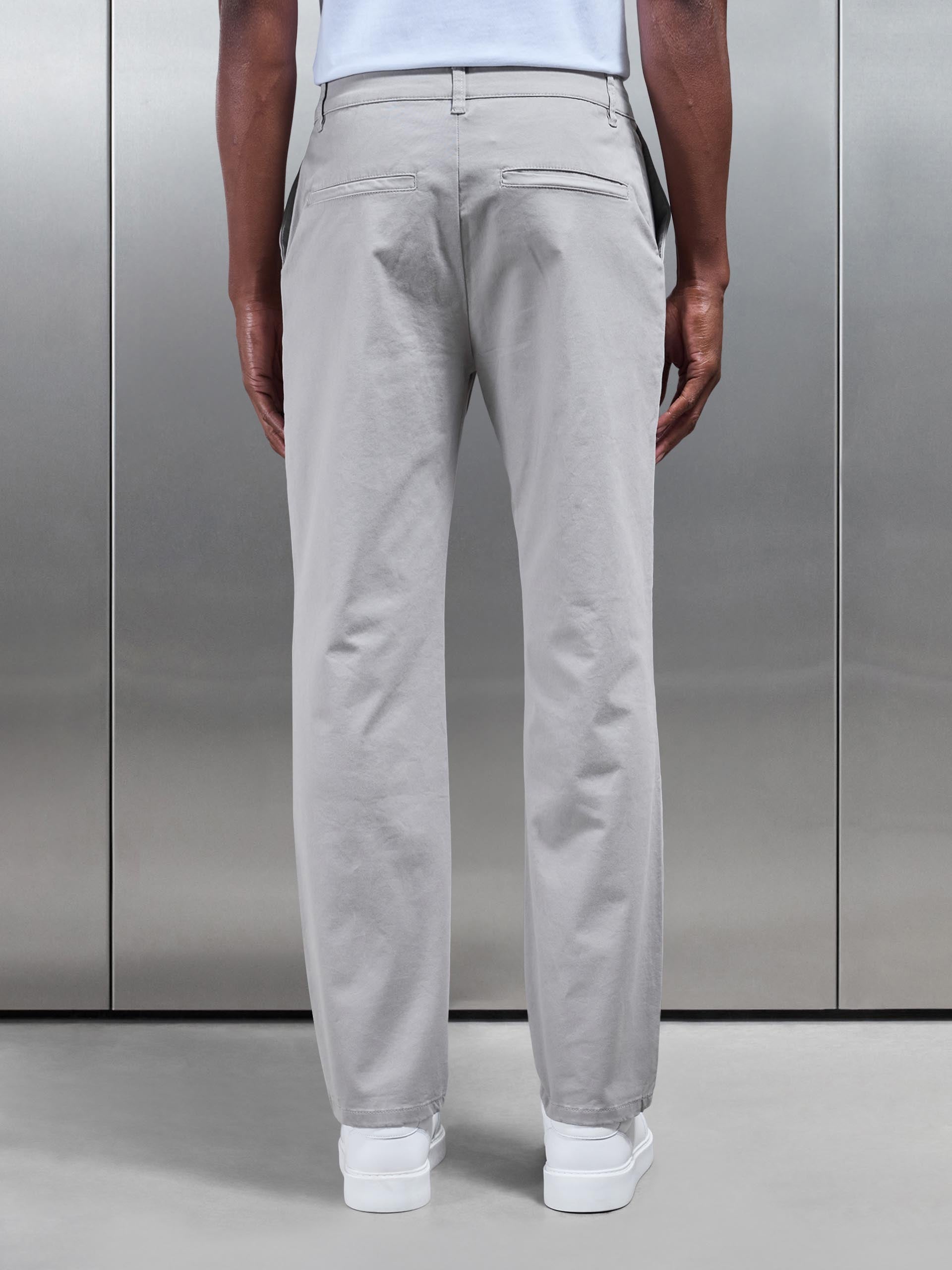 Regular Fit Chino Trouser in Stone