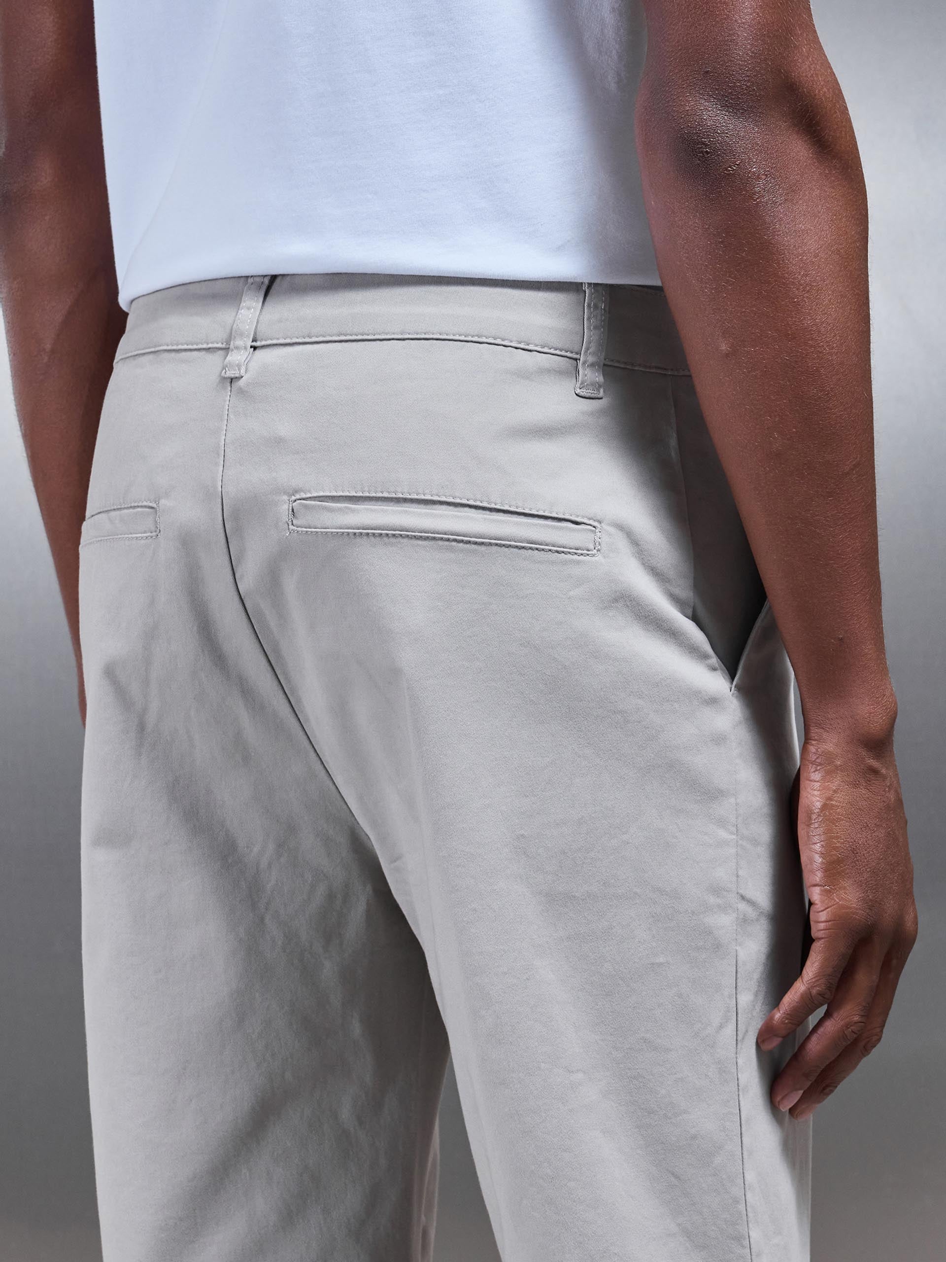 Regular Fit Chino Trouser in Stone