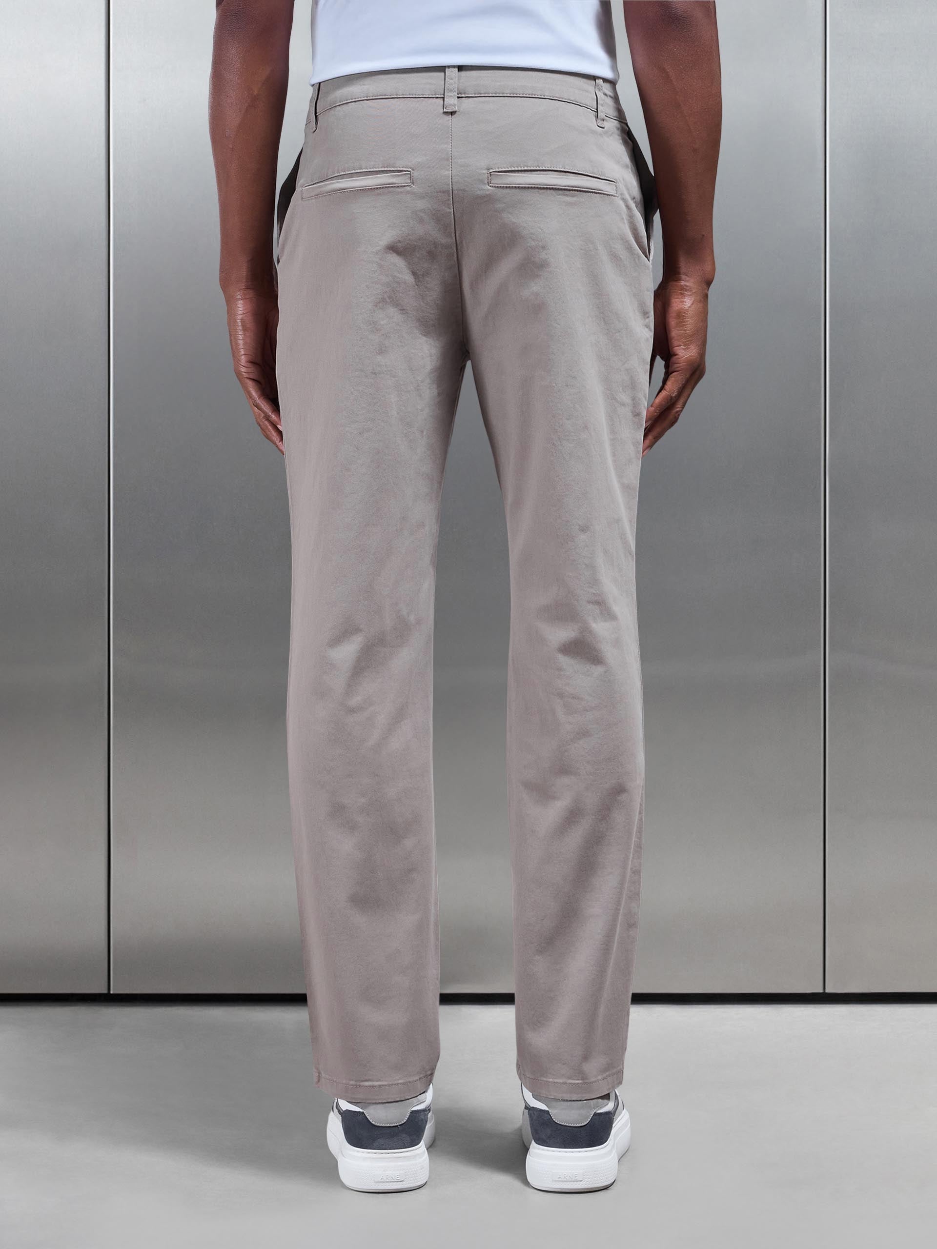 Regular Fit Chino Trouser in Taupe