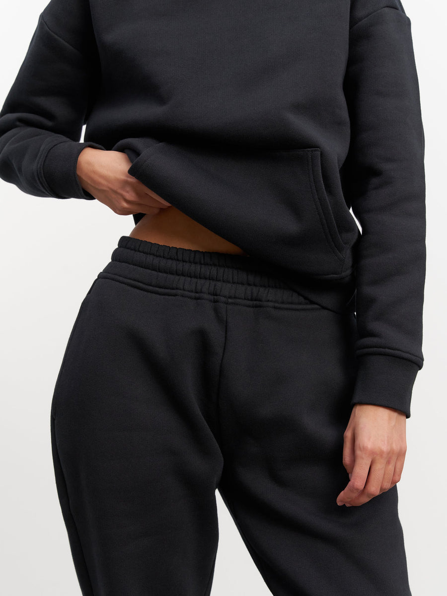 Womens Relaxed Cuffed Jogger in Black