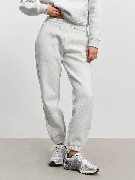 Womens Relaxed Cuffed Jogger in Marl Grey