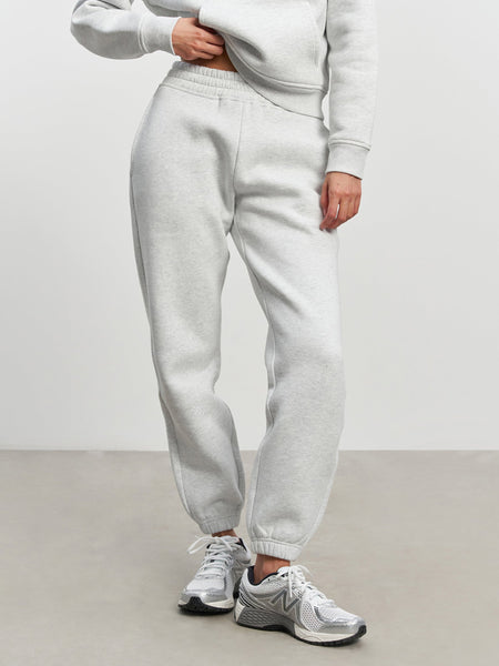 Womens Relaxed Cuffed Jogger in Marl Grey