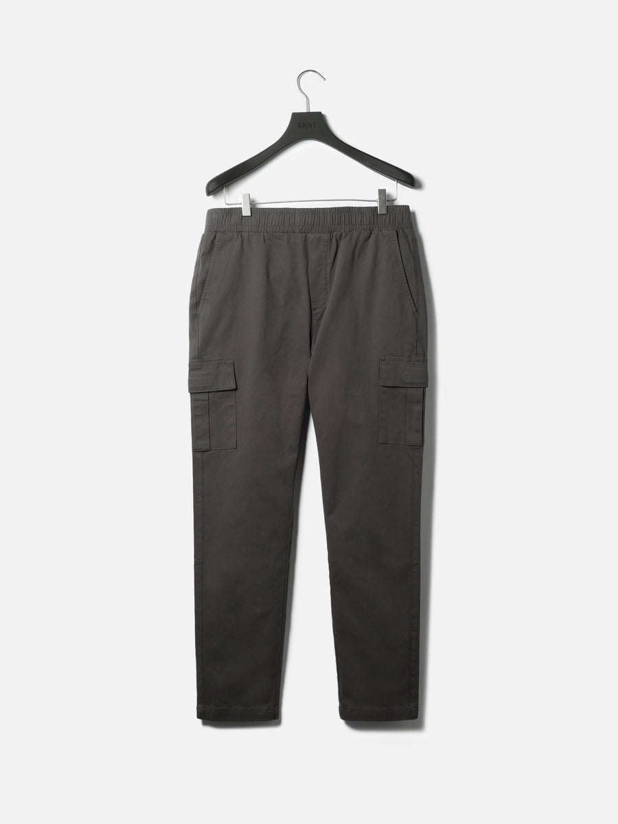 Relaxed Fit Cotton Cargo Pant in Grey