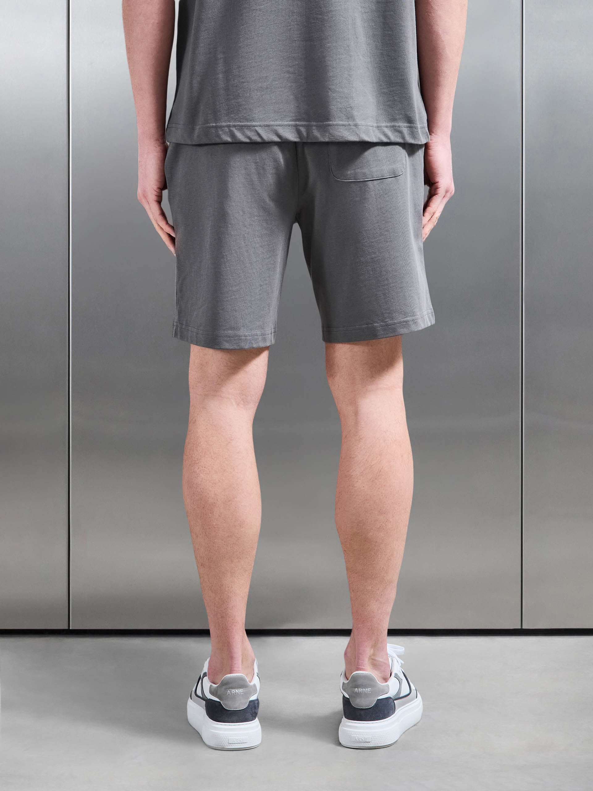 Relaxed Fit Cotton Short in Grey