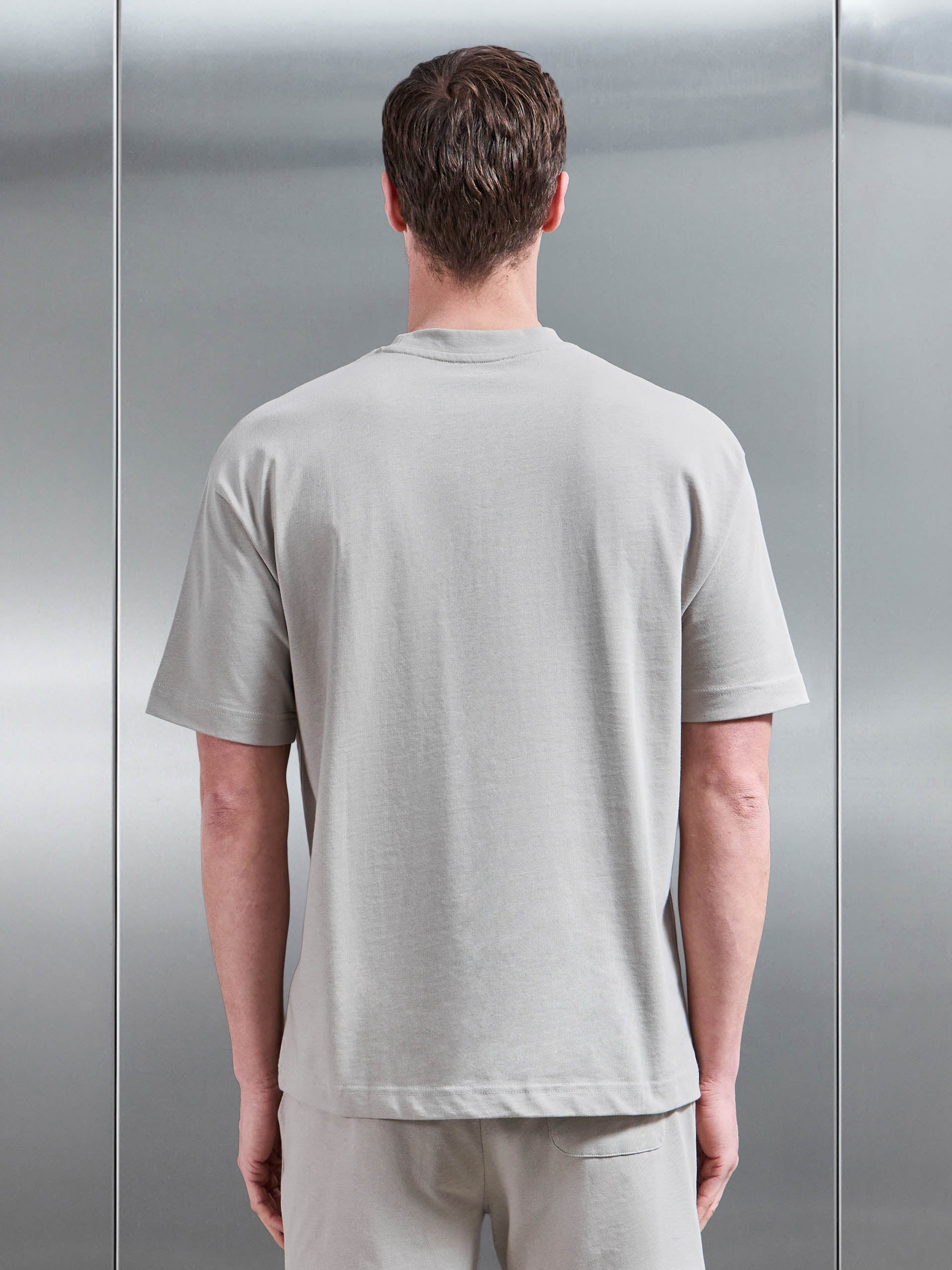 Relaxed Fit Cotton T-Shirt in Stone