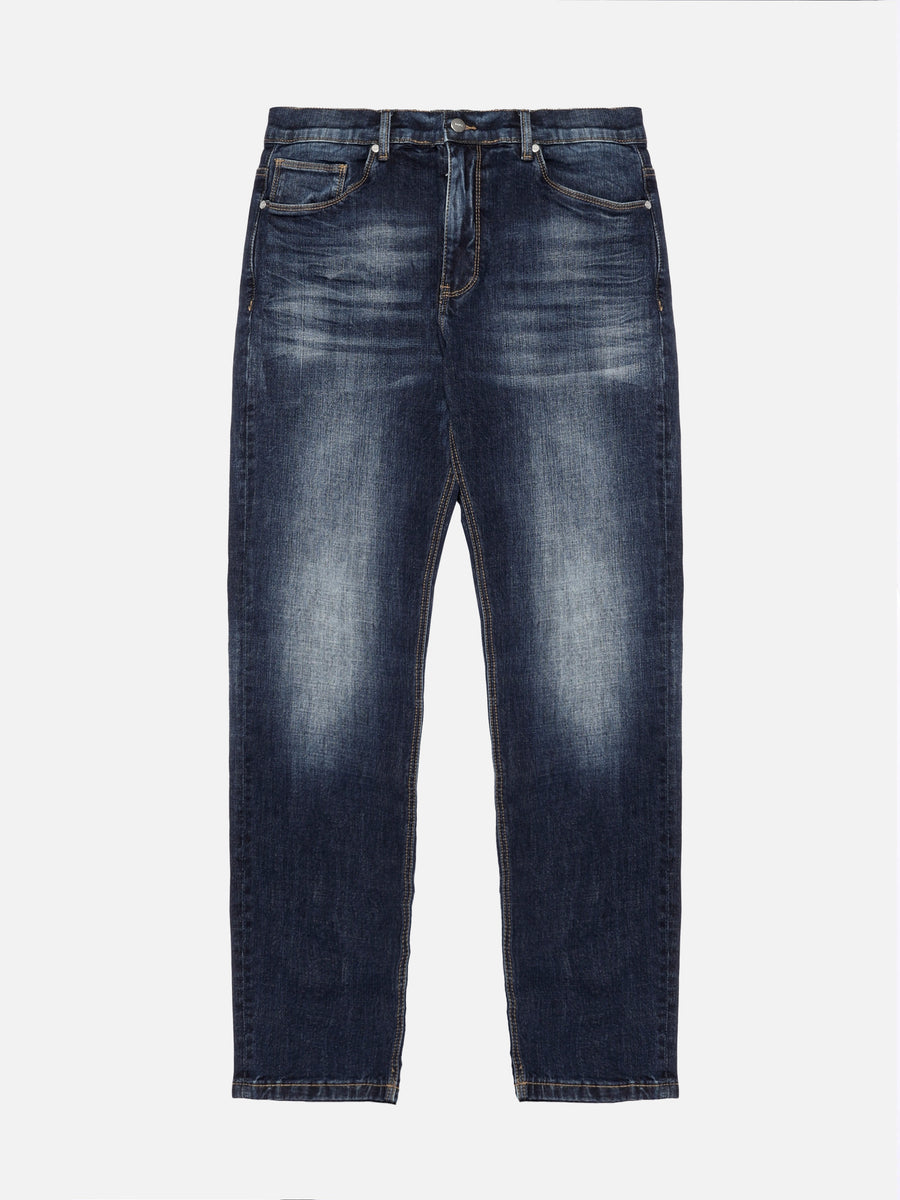 Relaxed Fit Denim Jeans in Dark Wash