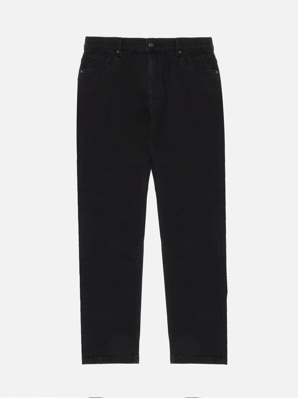 Relaxed Fit Denim Jeans in Solid Black