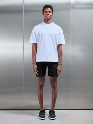 Relaxed Fit Denim Short in Black