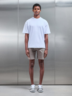 Relaxed Fit Denim Short in Olive