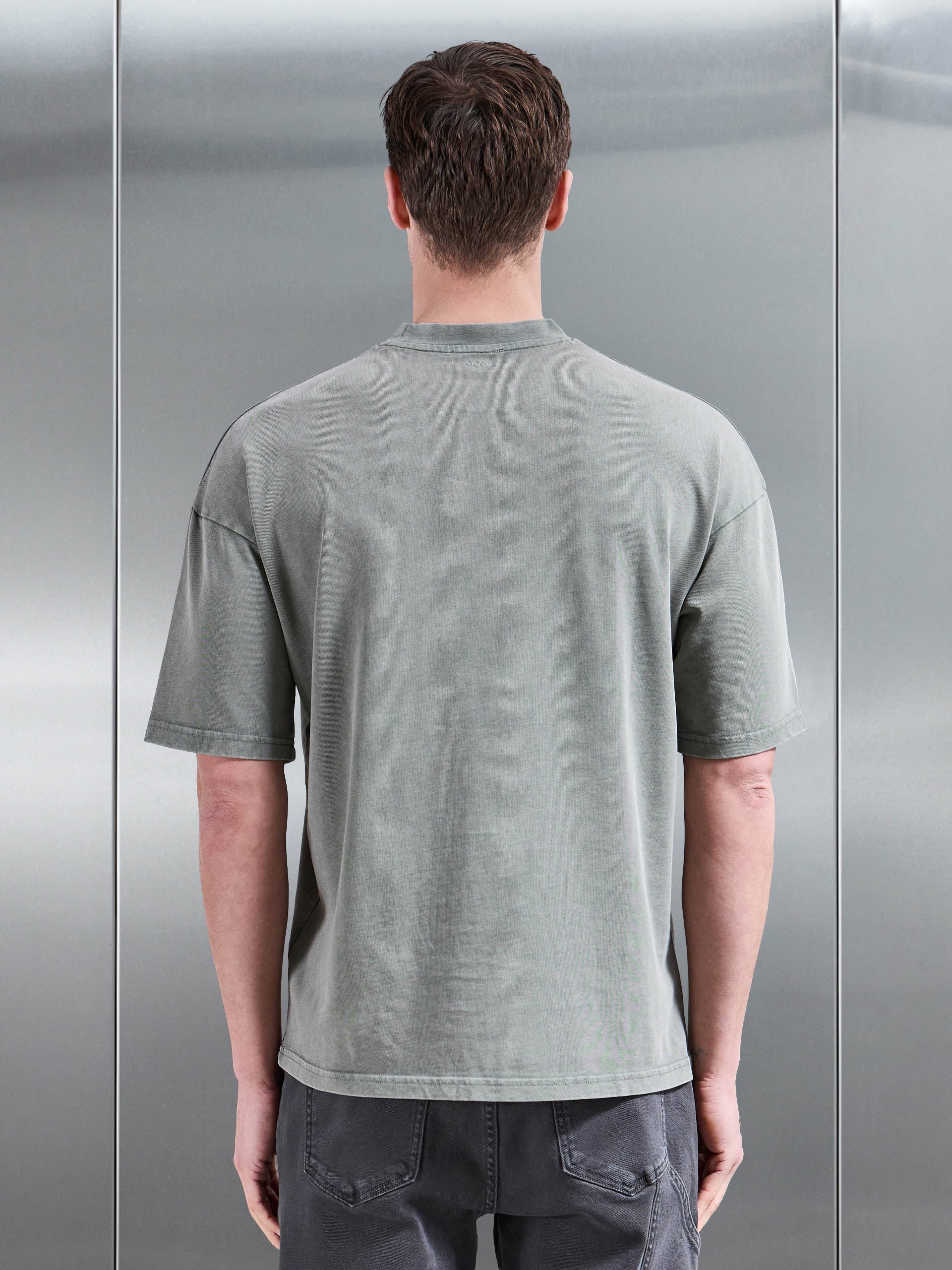 Relaxed Fit Garment Dye T-Shirt in Olive