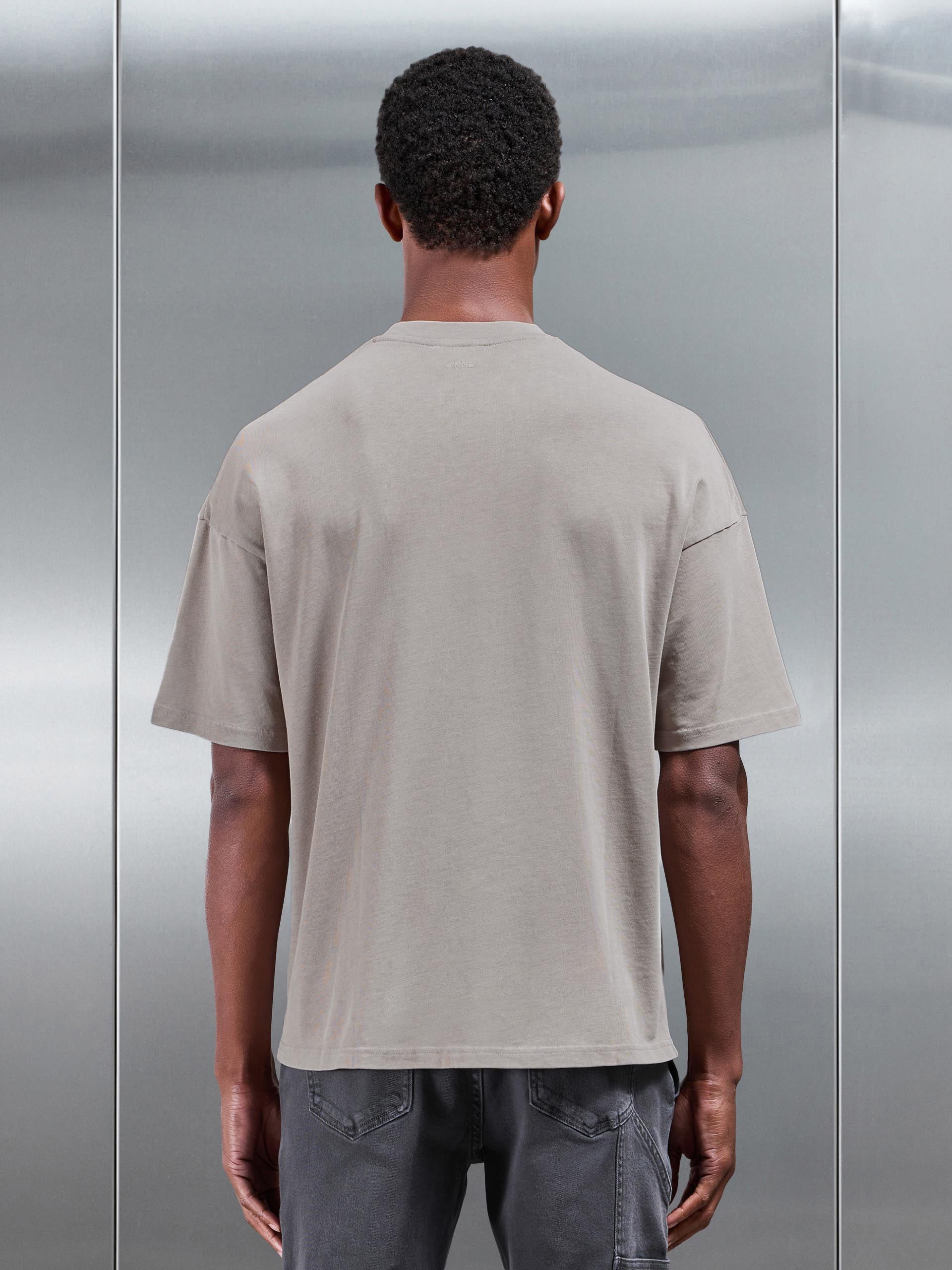 Relaxed Fit Garment Dye T-Shirt in Stone