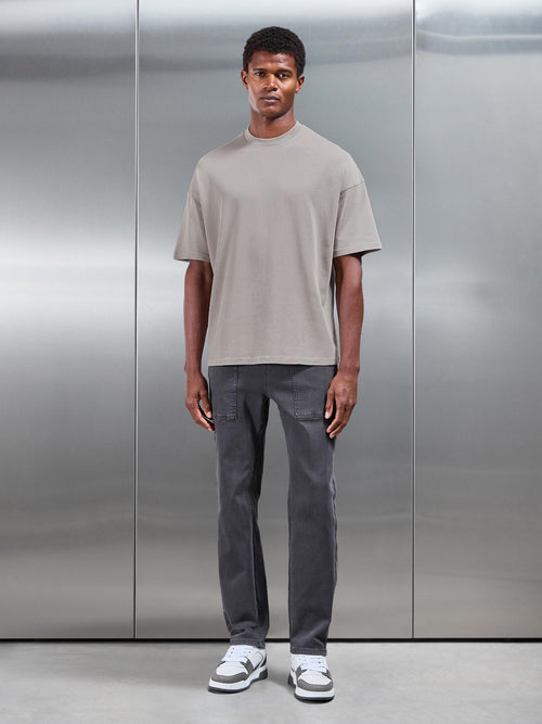 Relaxed Fit Garment Dye T-Shirt in Stone
